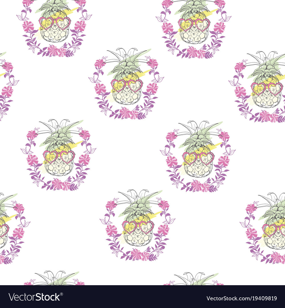 Pineapple seamless pattern