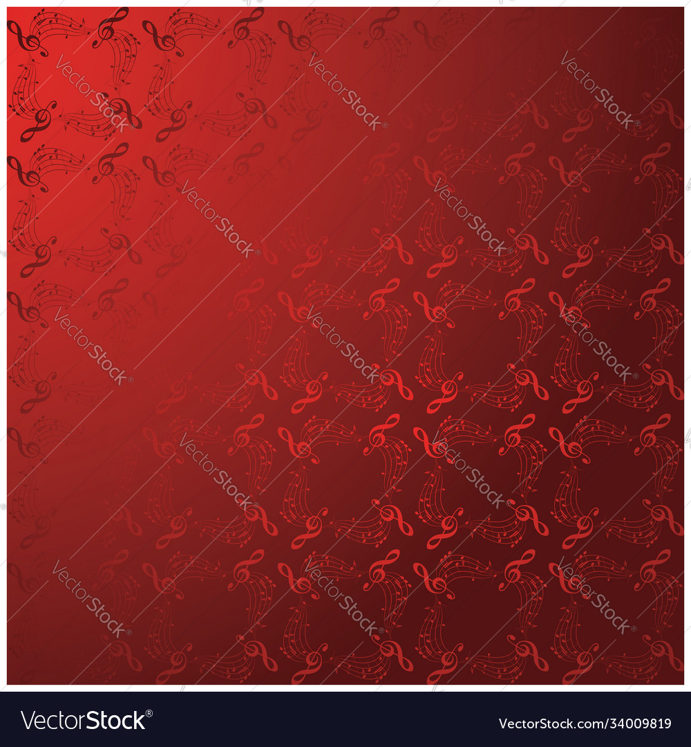 Red music background with gradient - pattern