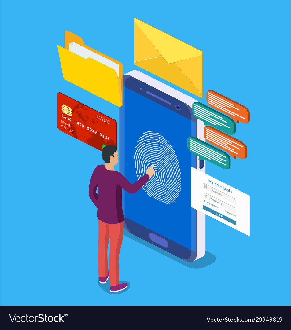 Scan fingerprint to mobile phone