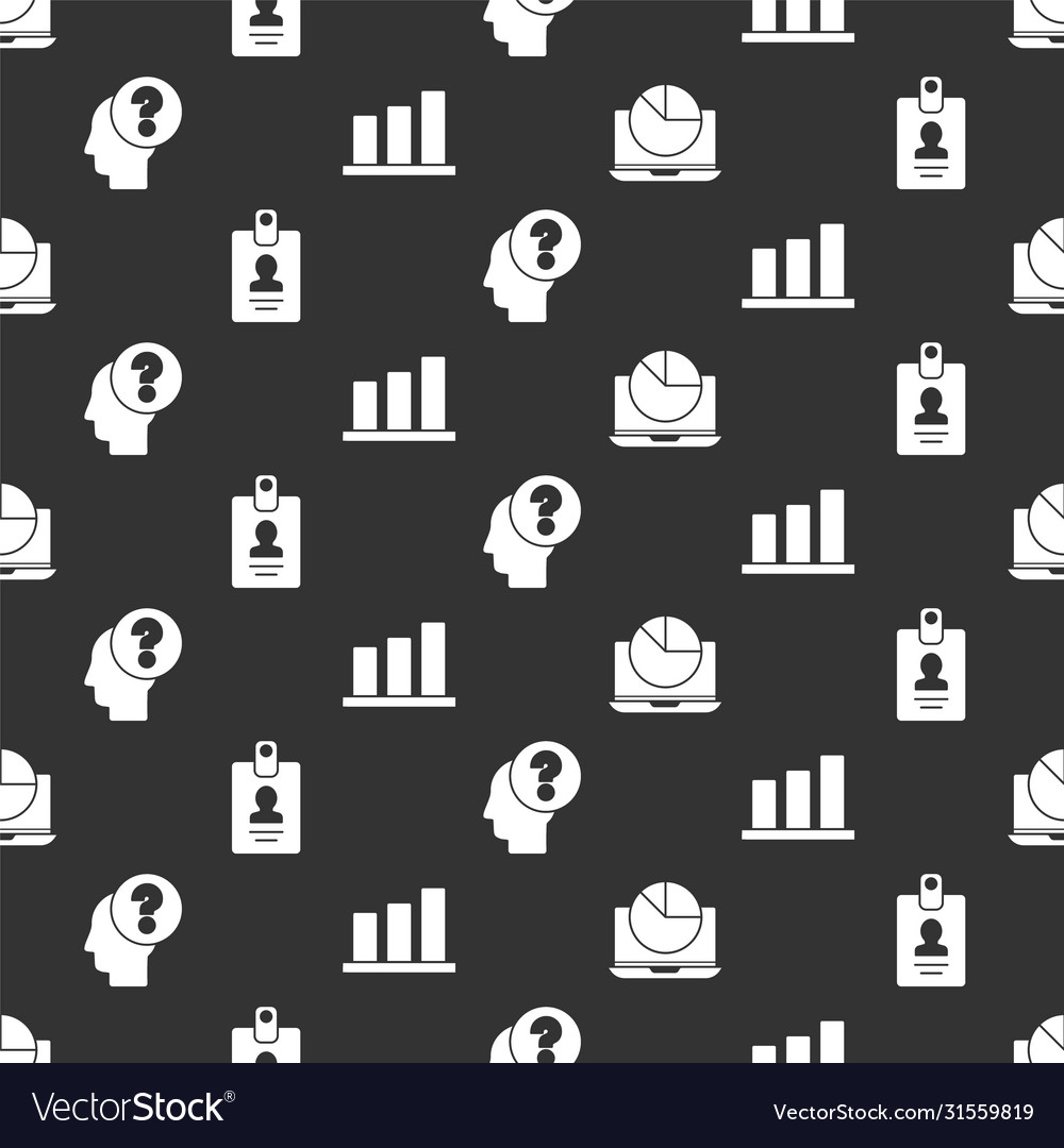 Set laptop with graph chart identification badge vector image Set laptop with graph chart identification badge