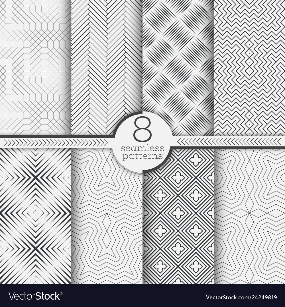 Set of seamless patterns vector image Set of seamless patterns