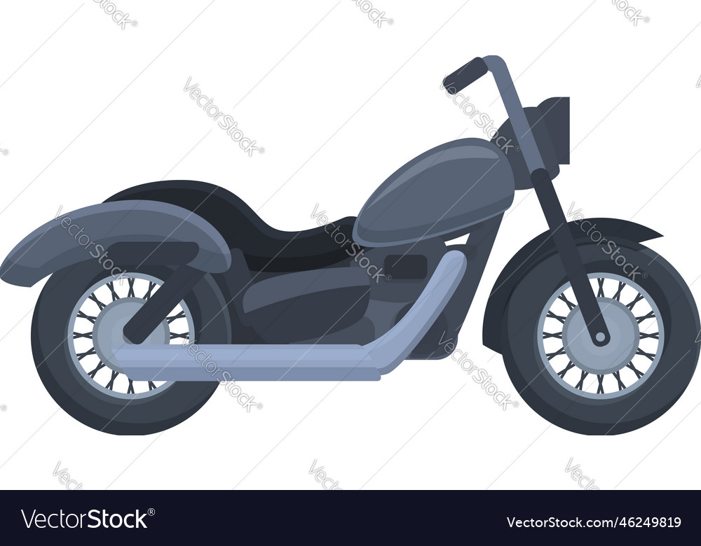 Sport chopper icon cartoon bike road Royalty Free Vector