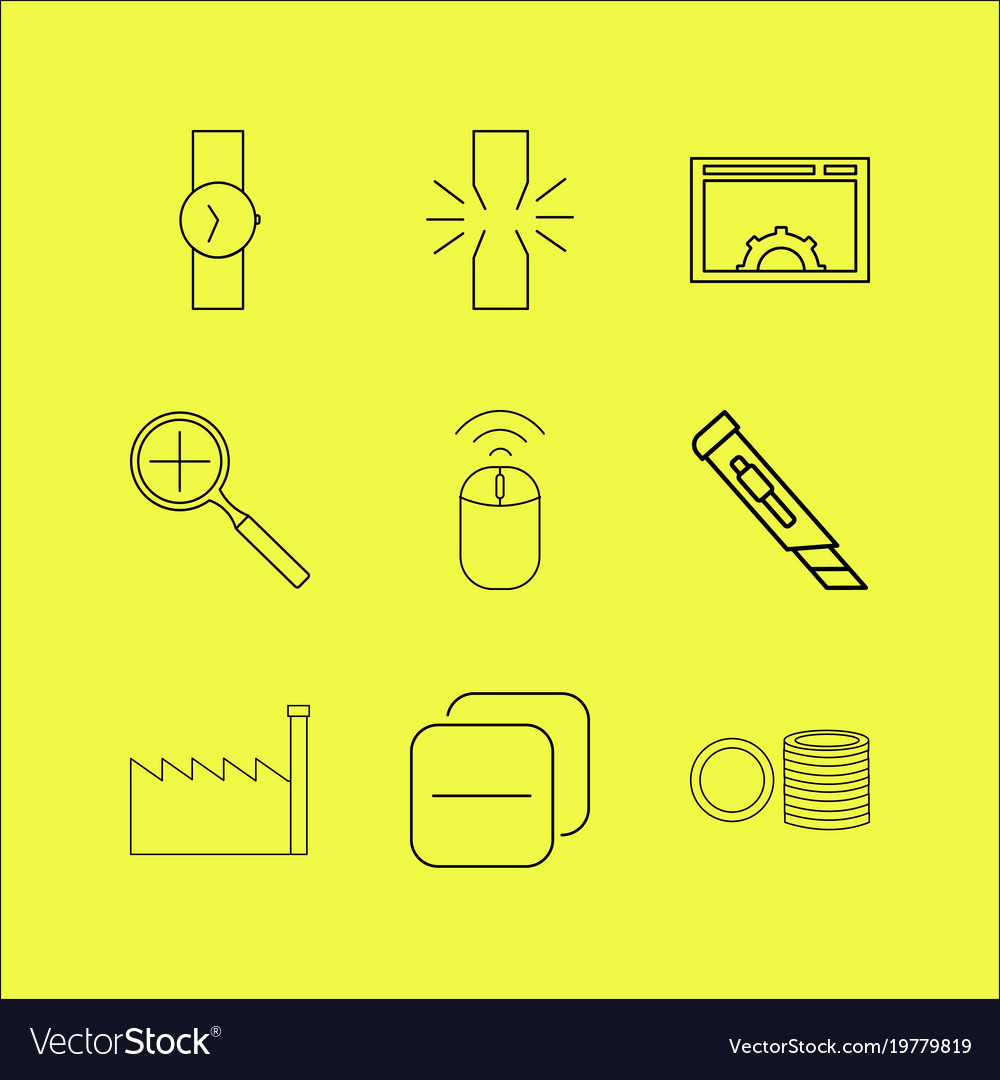Web linear icon set simple outline icons