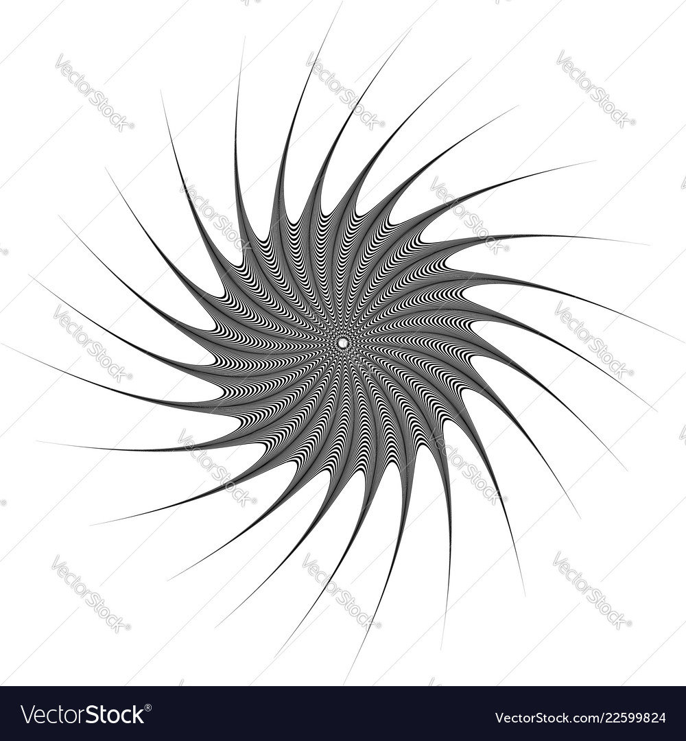 Abstract geometric element rotating shape