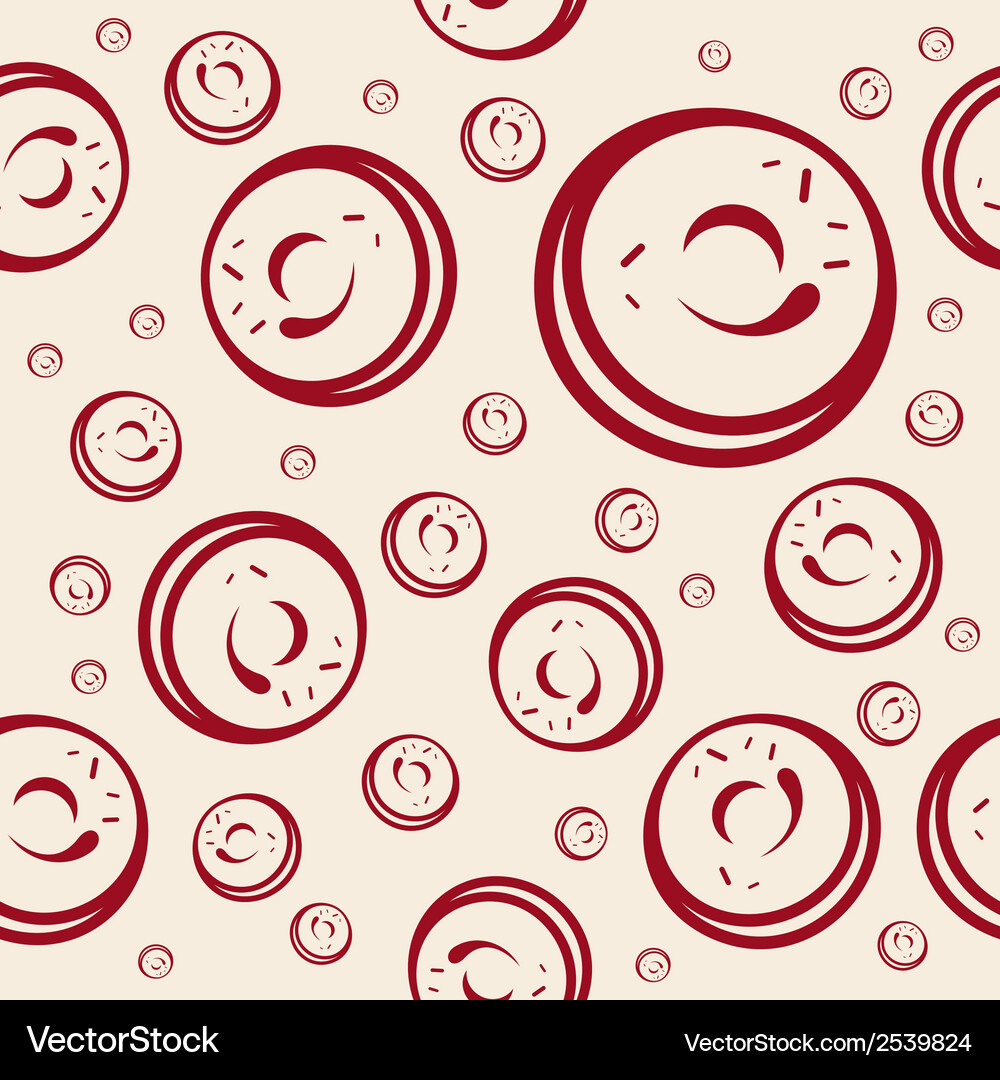 Donuts pattern Royalty Free Vector Image - VectorStock