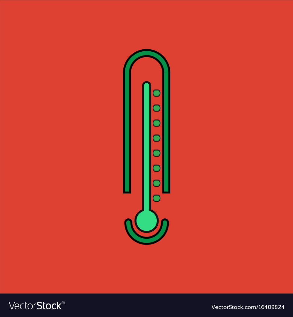 Flat icon design collection weather thermometer