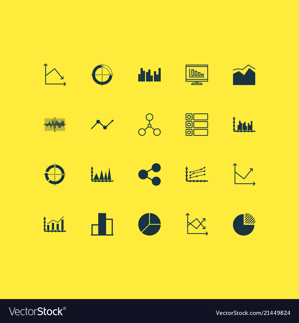 Graphs & Statistics Icons Set