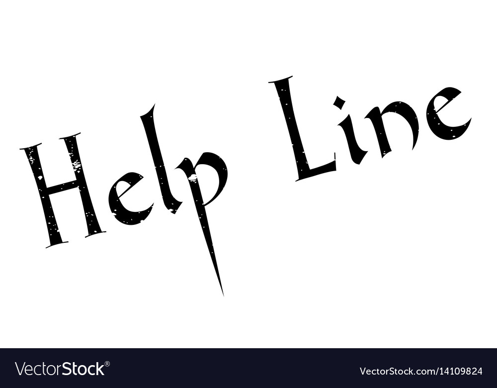 Help line rubber stamp