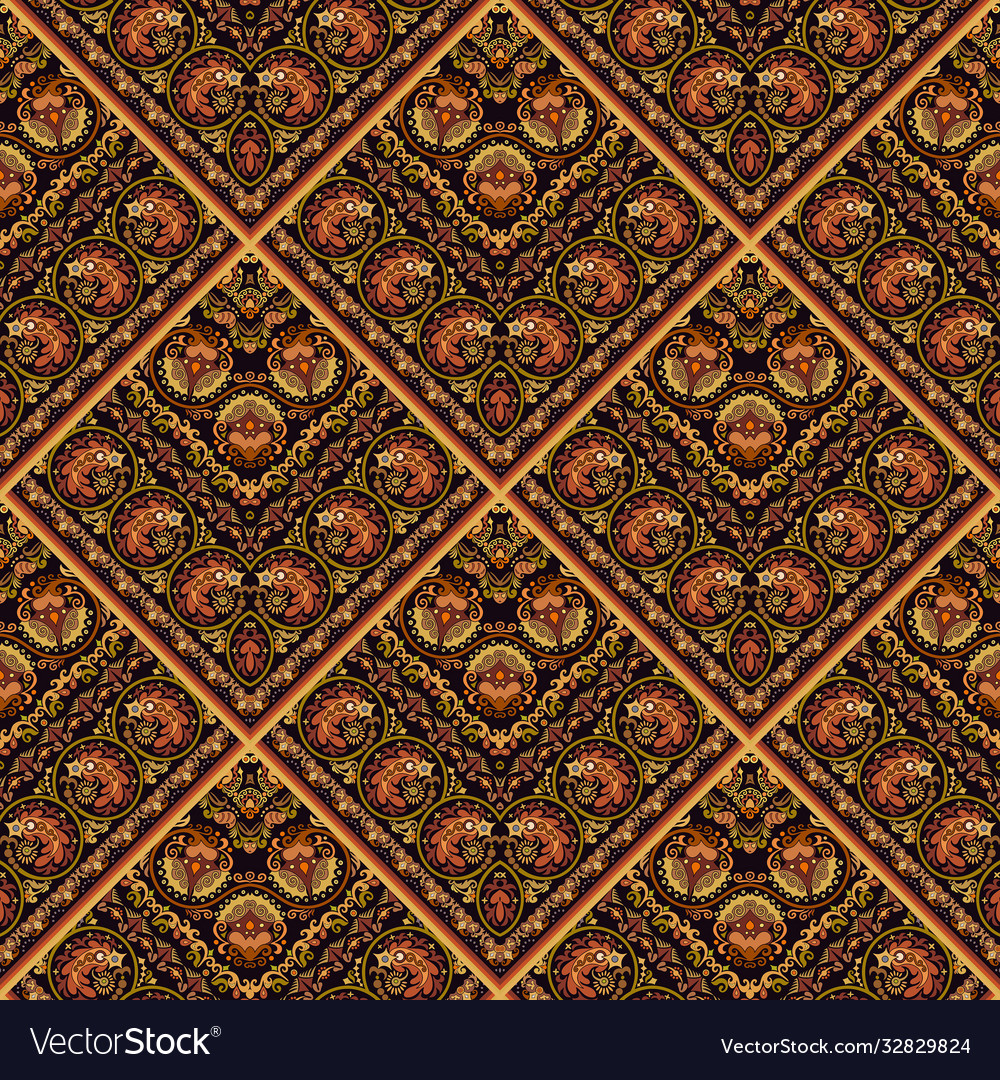 Nature patch pattern mosaic background vector image Nature patch pattern mosaic background