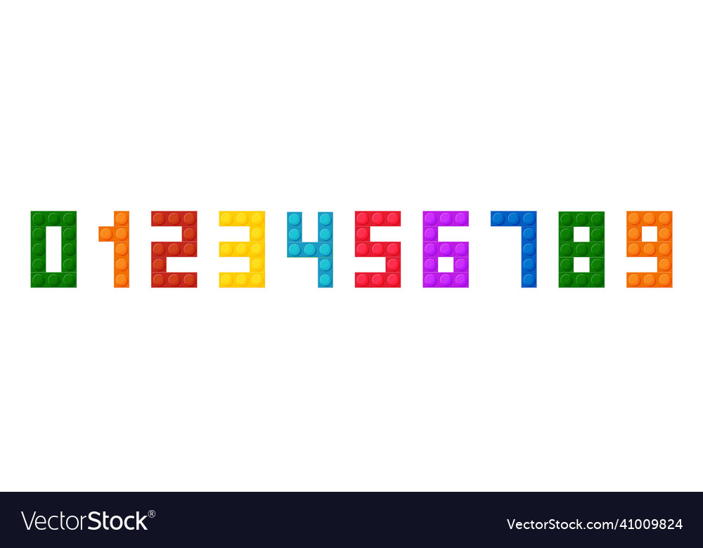 Numbers from plastic constructor