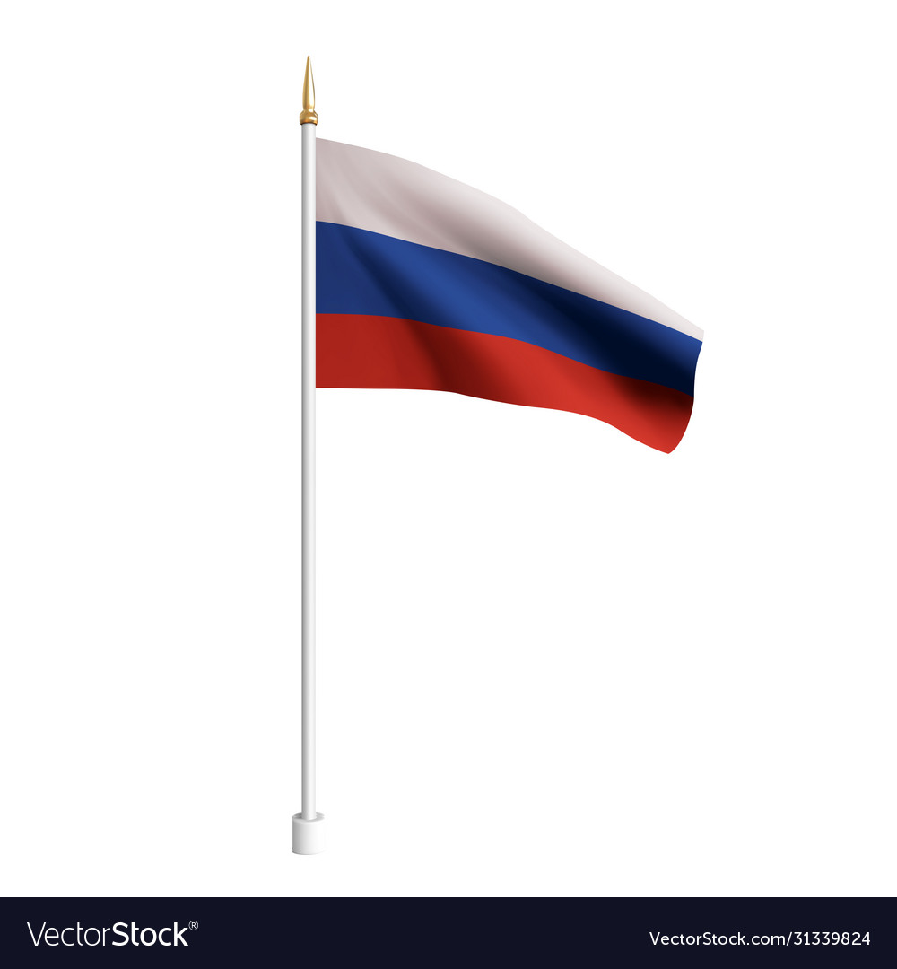 Russia flag Royalty Free Vector Image - VectorStock