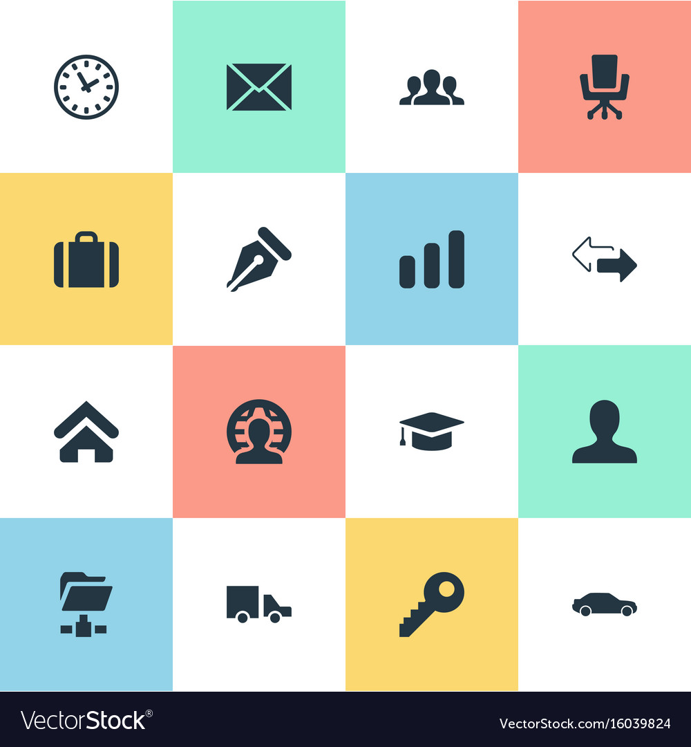 Set of simple b2b icons