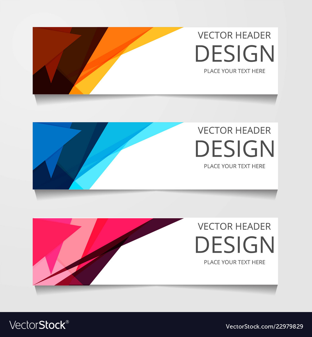 Abstract web banner design template collection vector image Abstract web banner design template collection