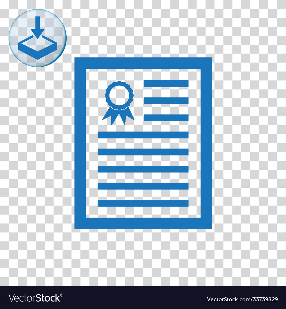 Certificate blank icon for web and mobile