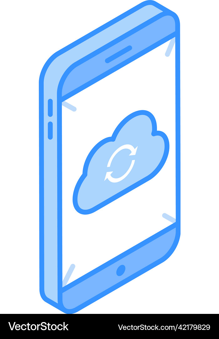 Cloud sync Royalty Free Vector Image - VectorStock