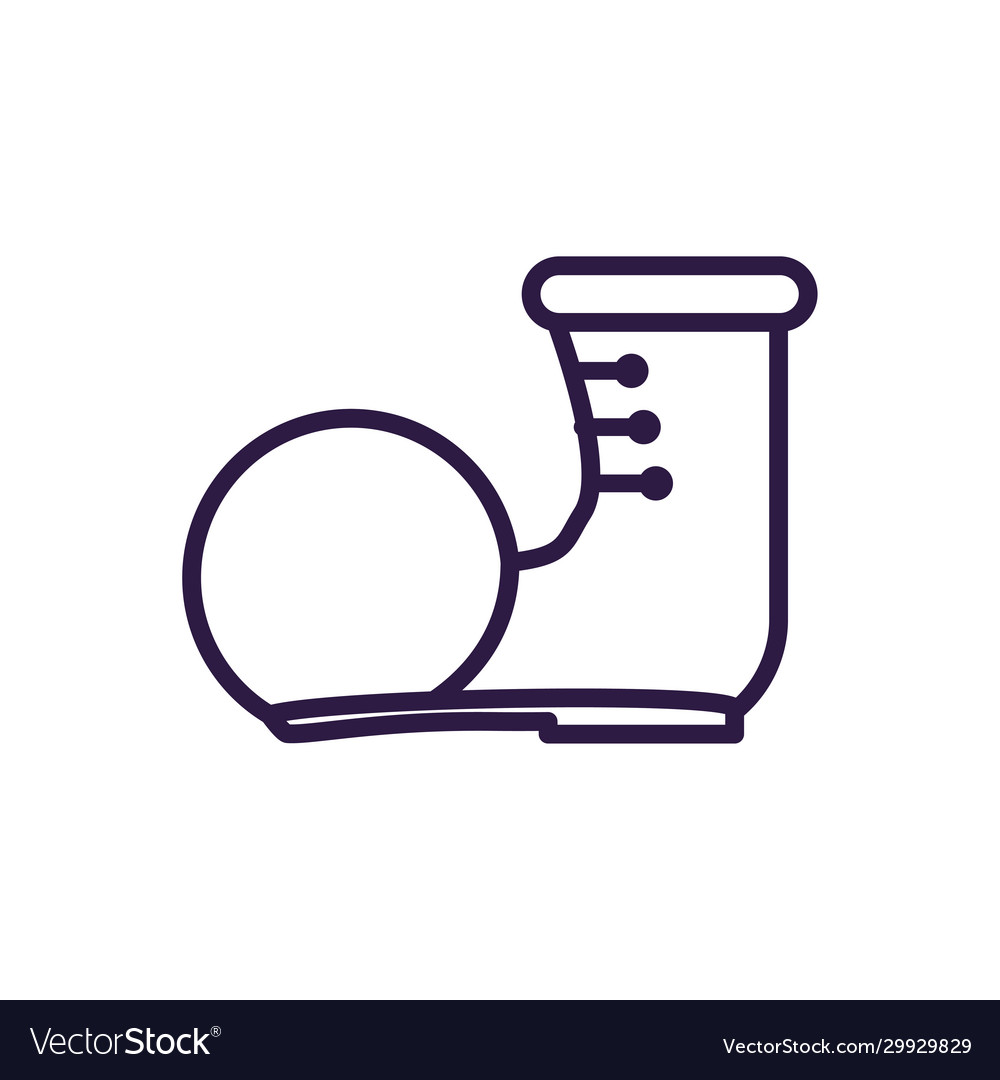 Clown boot line style icon