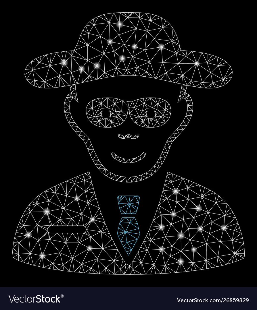 Flare mesh network security agent with spots vector image Flare mesh network security agent with spots