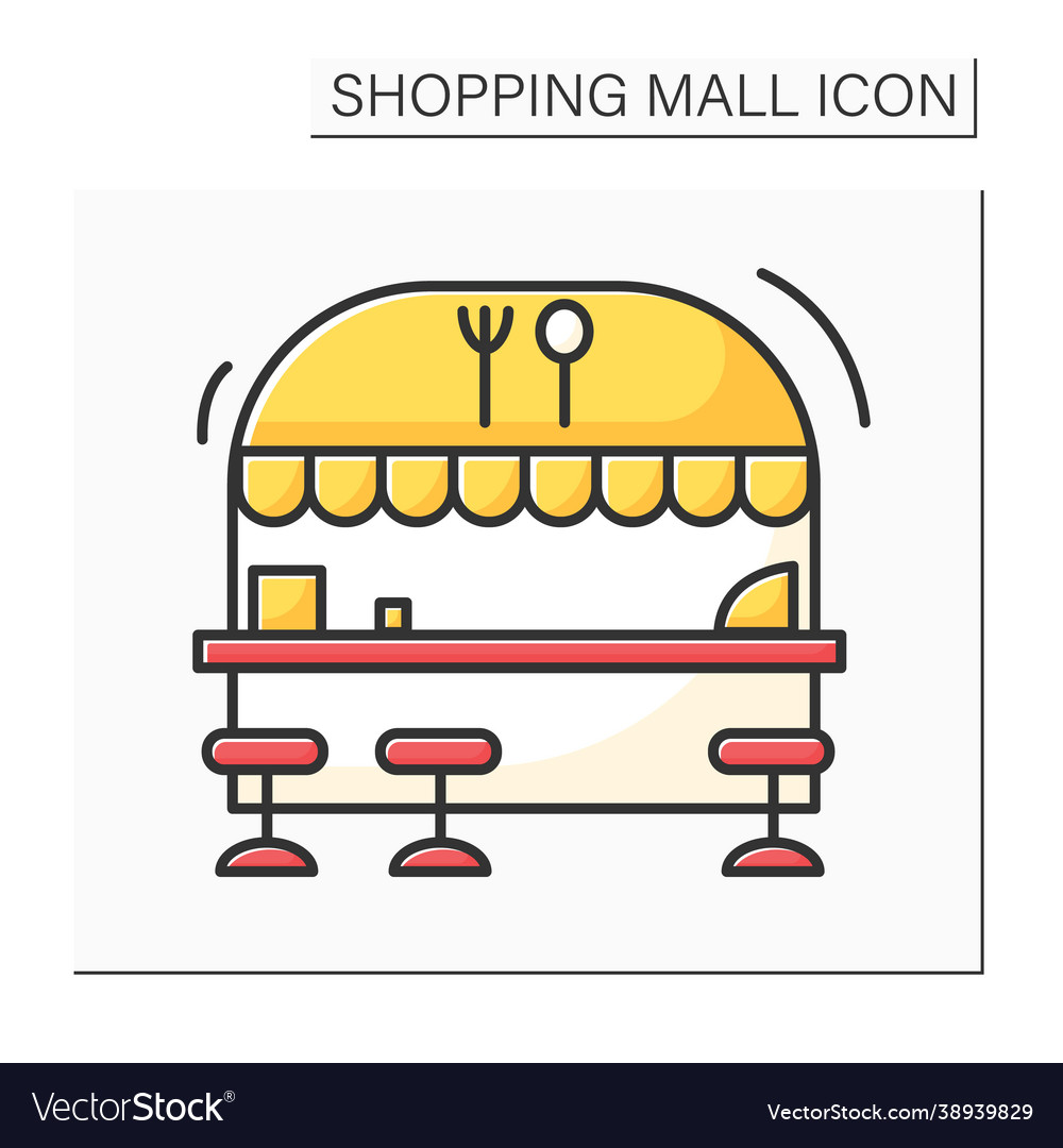 Food court color icon