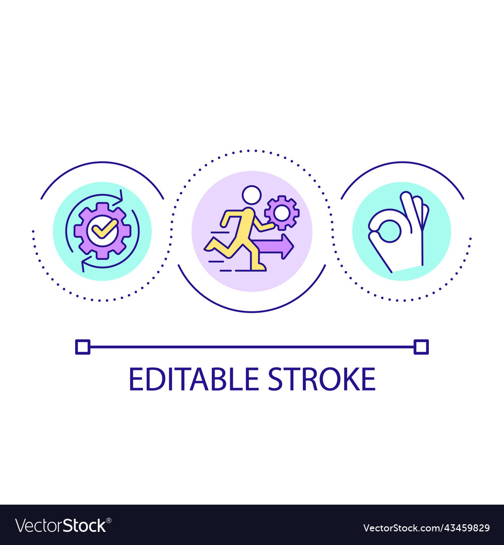 Keep pace with innovations loop concept icon vector image Keep pace with innovations loop concept icon