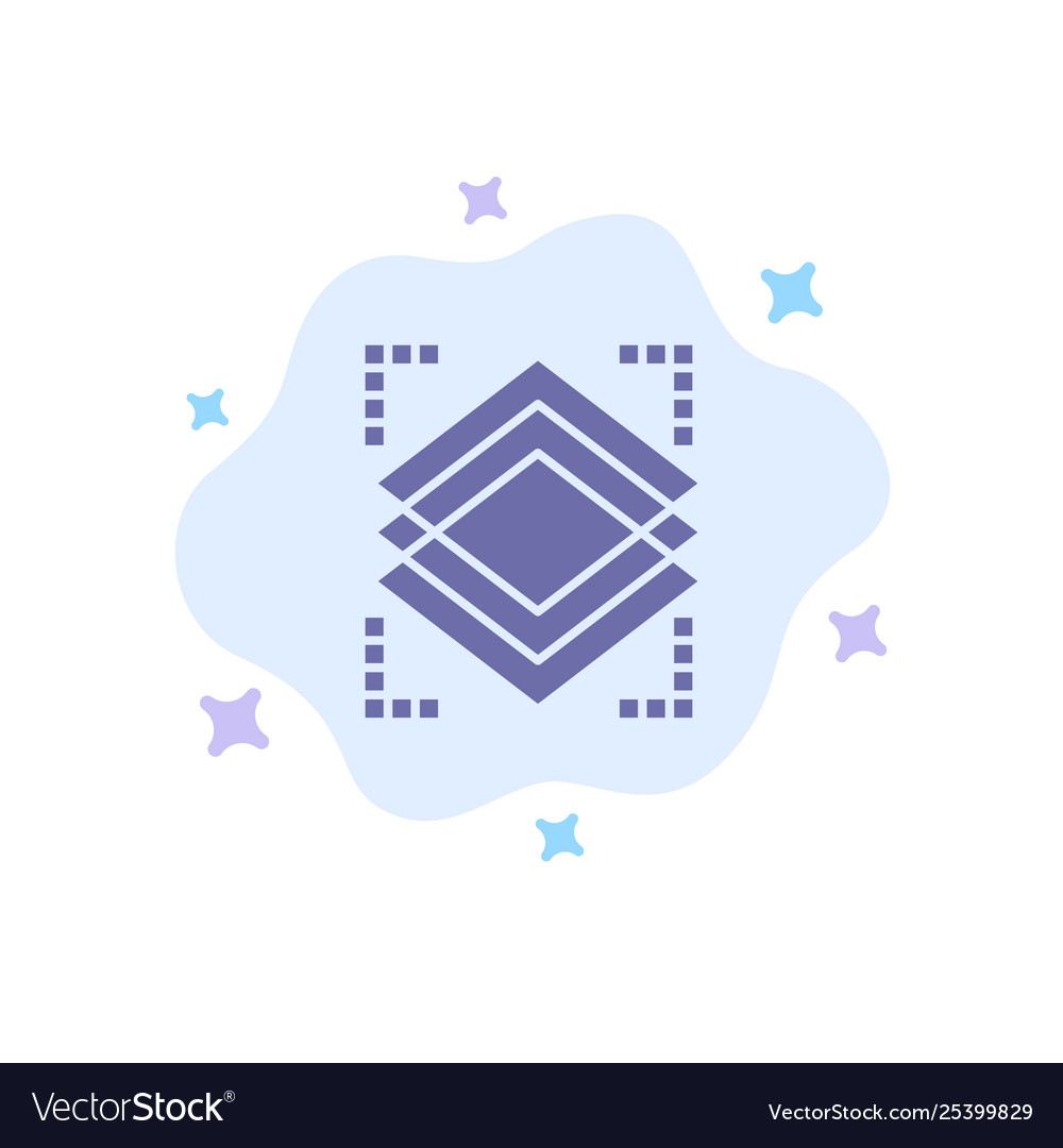 Layers object layer server blue icon on abstract vector image Layers object layer server blue icon on abstract