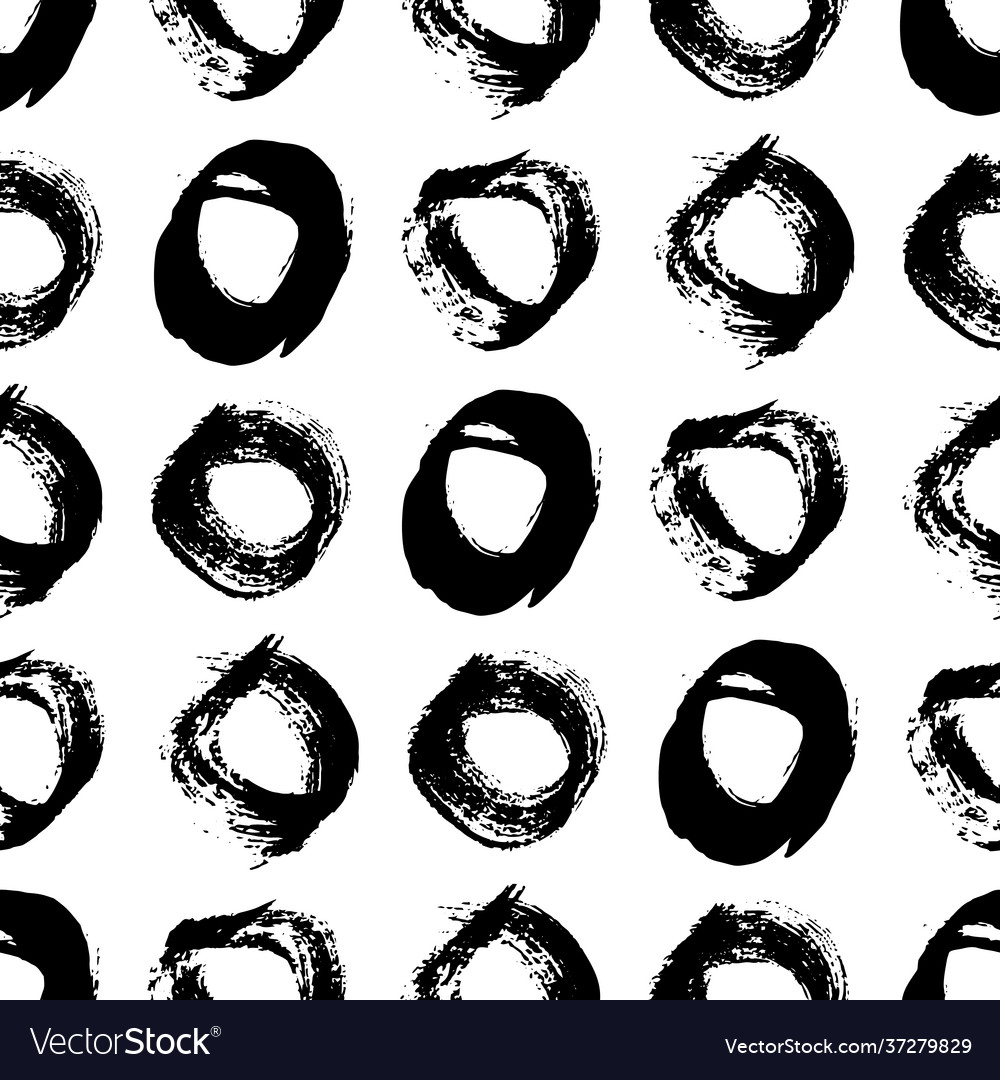 Seamless pattern with sketch circles shape vector image Seamless pattern with sketch circles shape