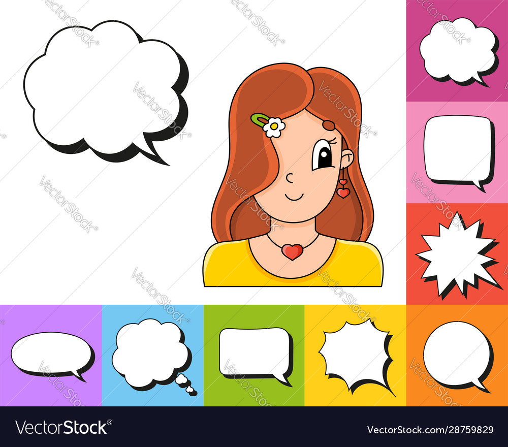 Set speech bubbles different shapes vector image Set speech bubbles different shapes
