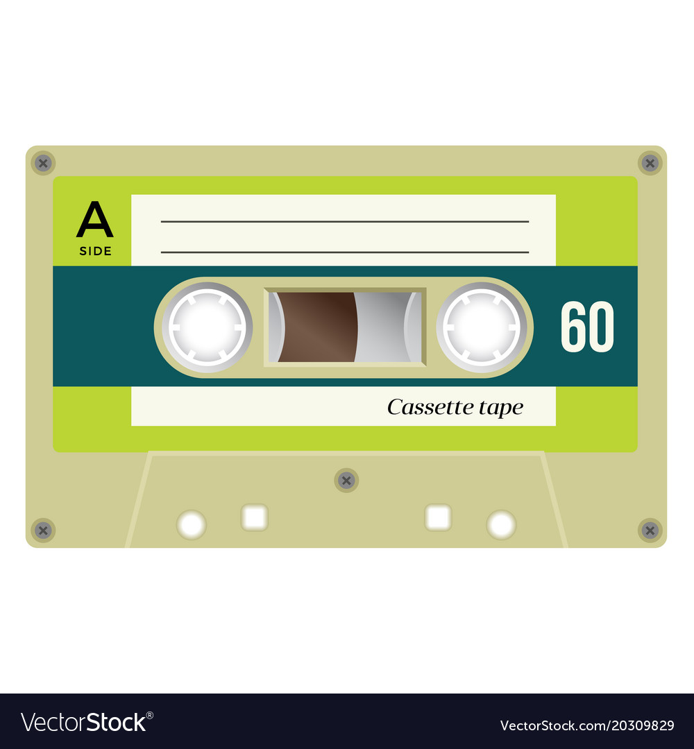 Vintage technology audio cassette Royalty Free Vector Image