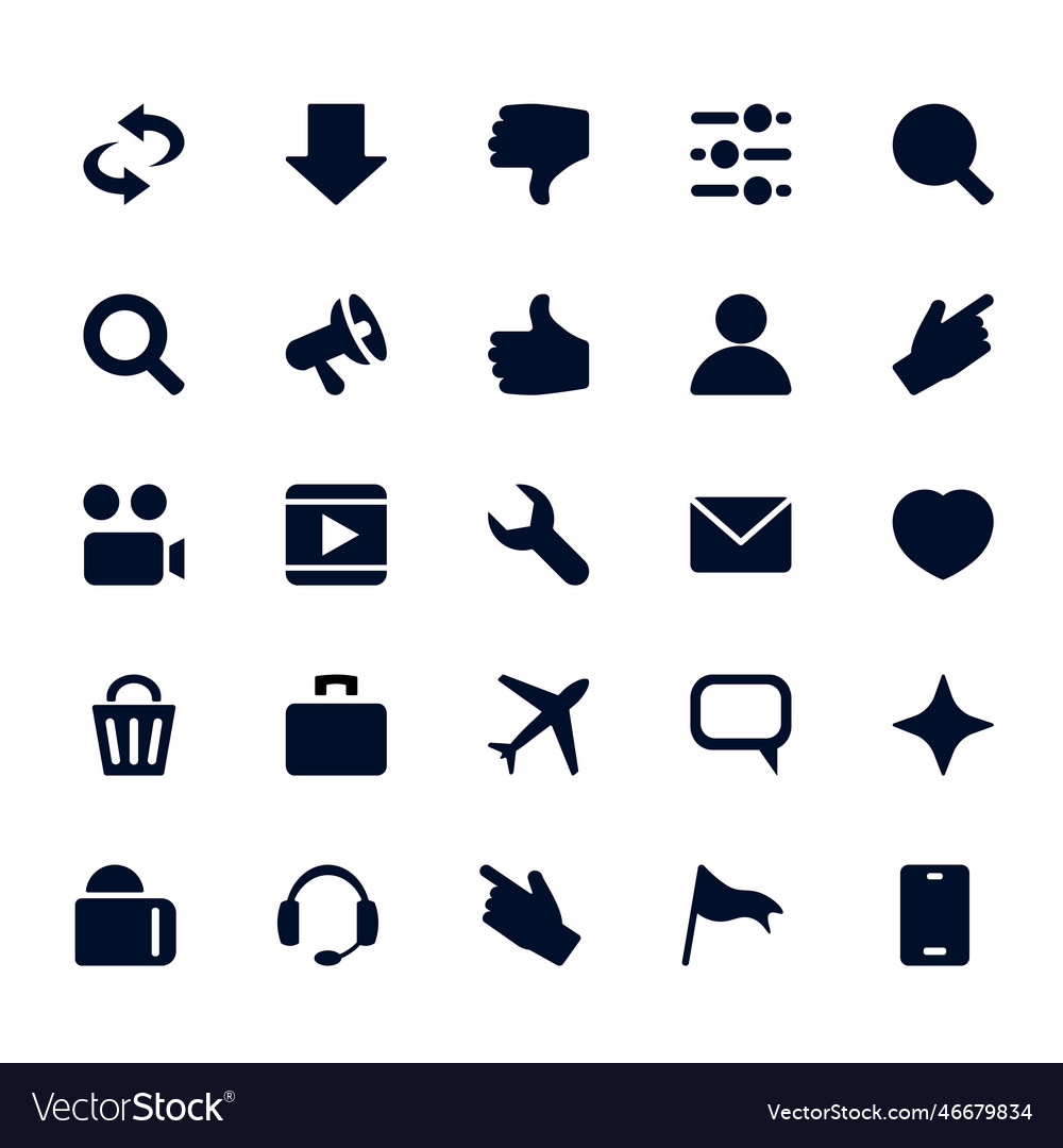 A set of web icons flat design 2