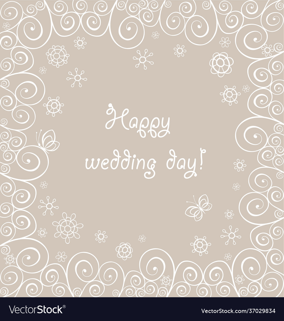 Schöne Hochzeit Lacy Gruß vector image Schöne Hochzeit Lacy Gruß