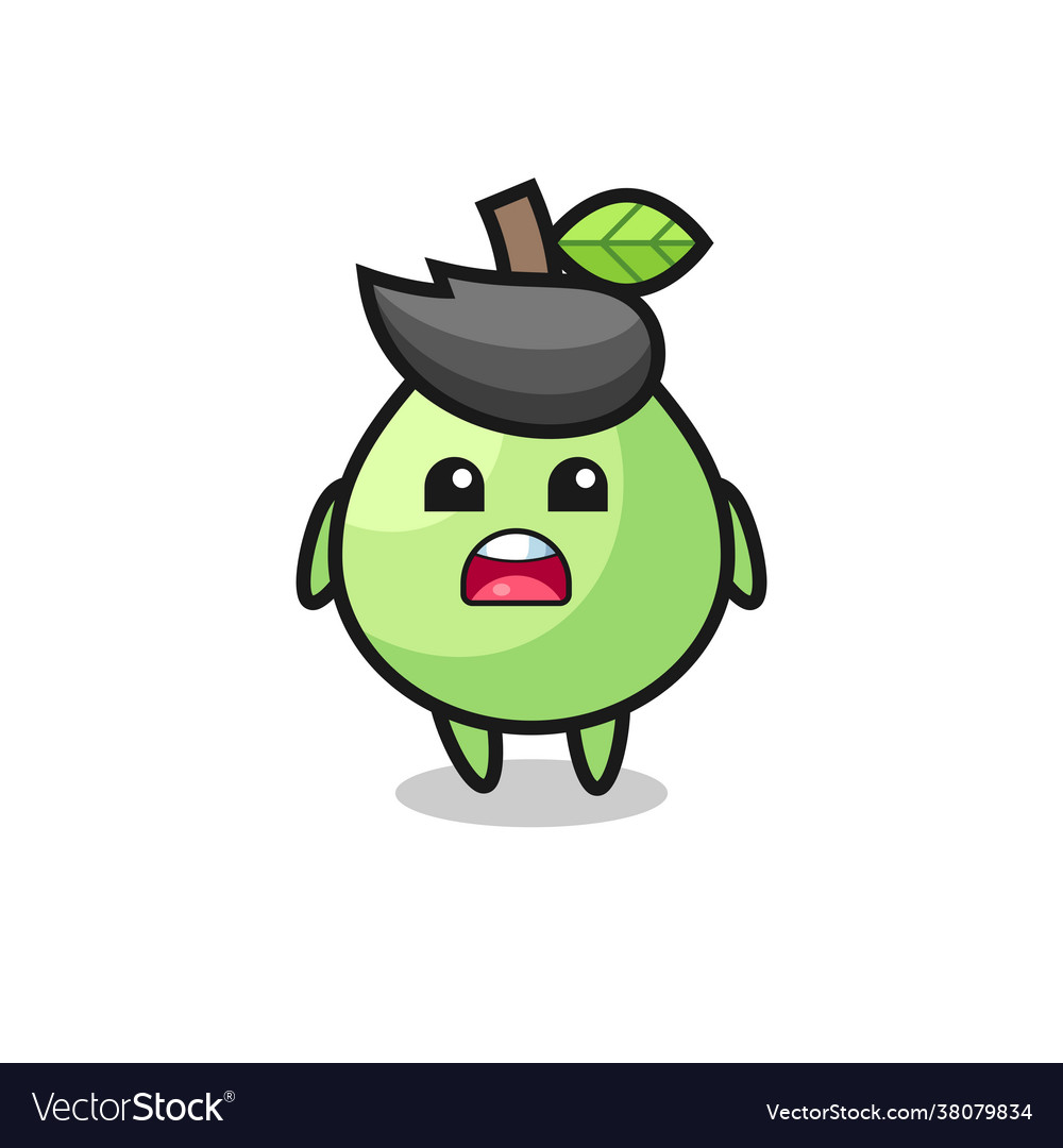 Guava with apologizing expression saying i am