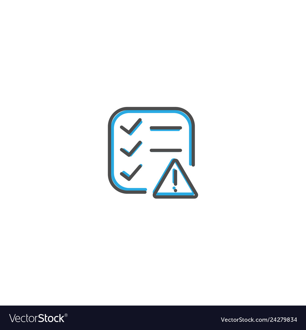 List icon design interaction line vector image List icon design interaction line