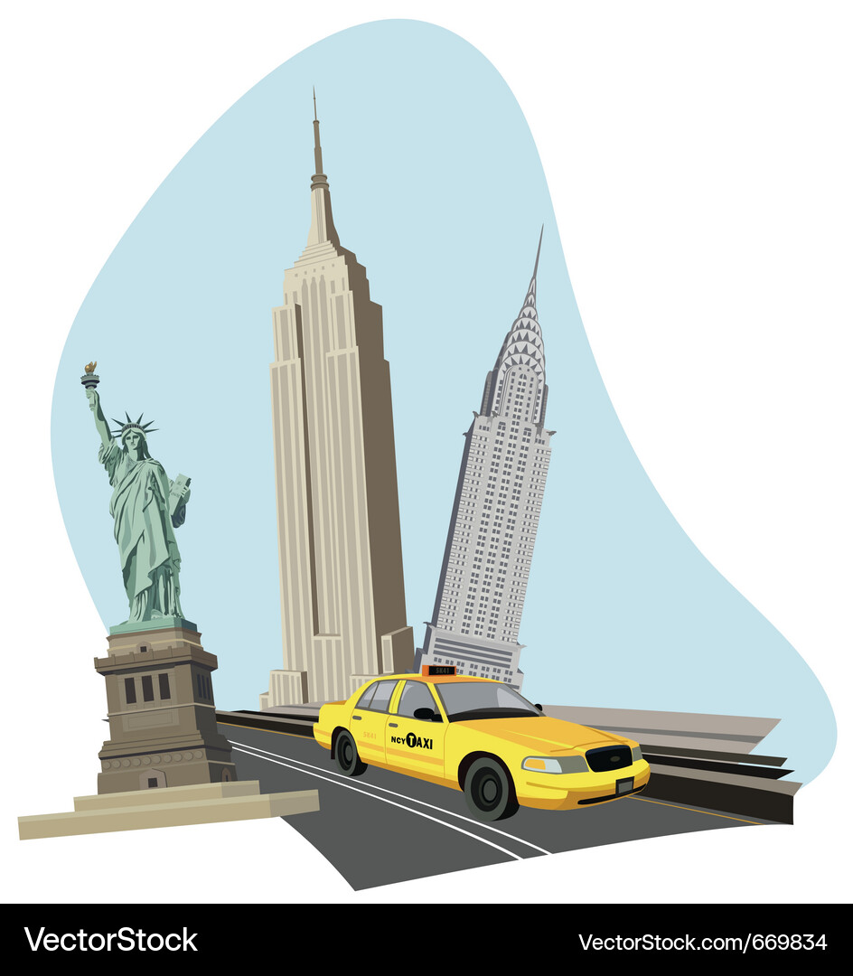 New york elements Royalty Free Vector Image - VectorStock