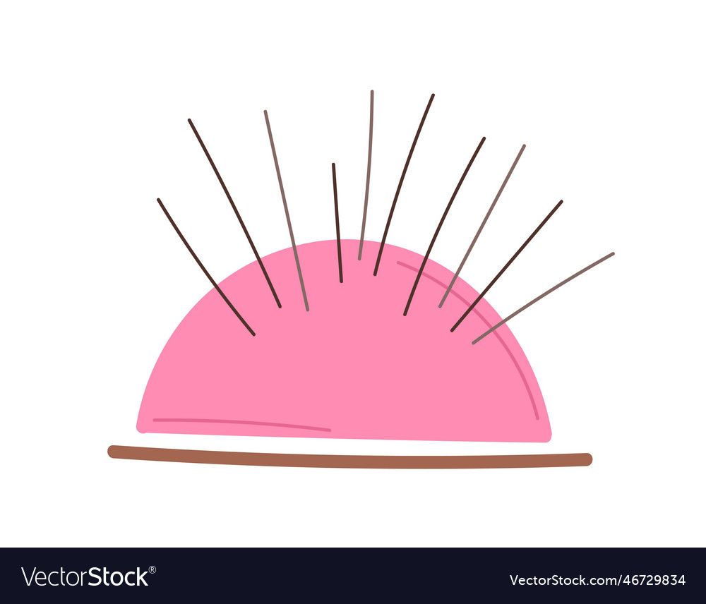 Pink Pin Cunshion Konzept vector image Pink Pin Cunshion Konzept