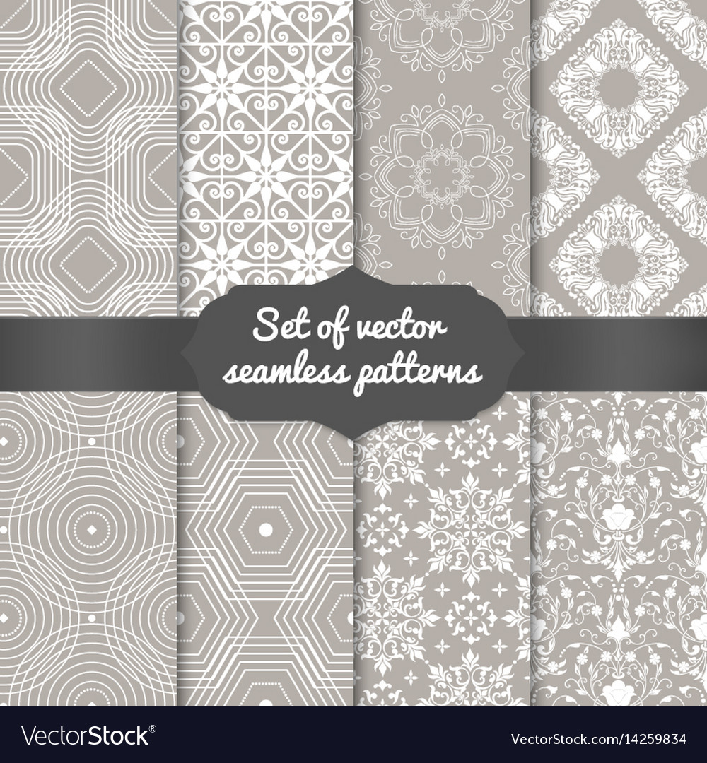 Set of abstract geometric pattern