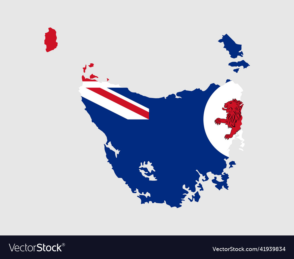 Tasmania australia map flag tas australian state Vector Image