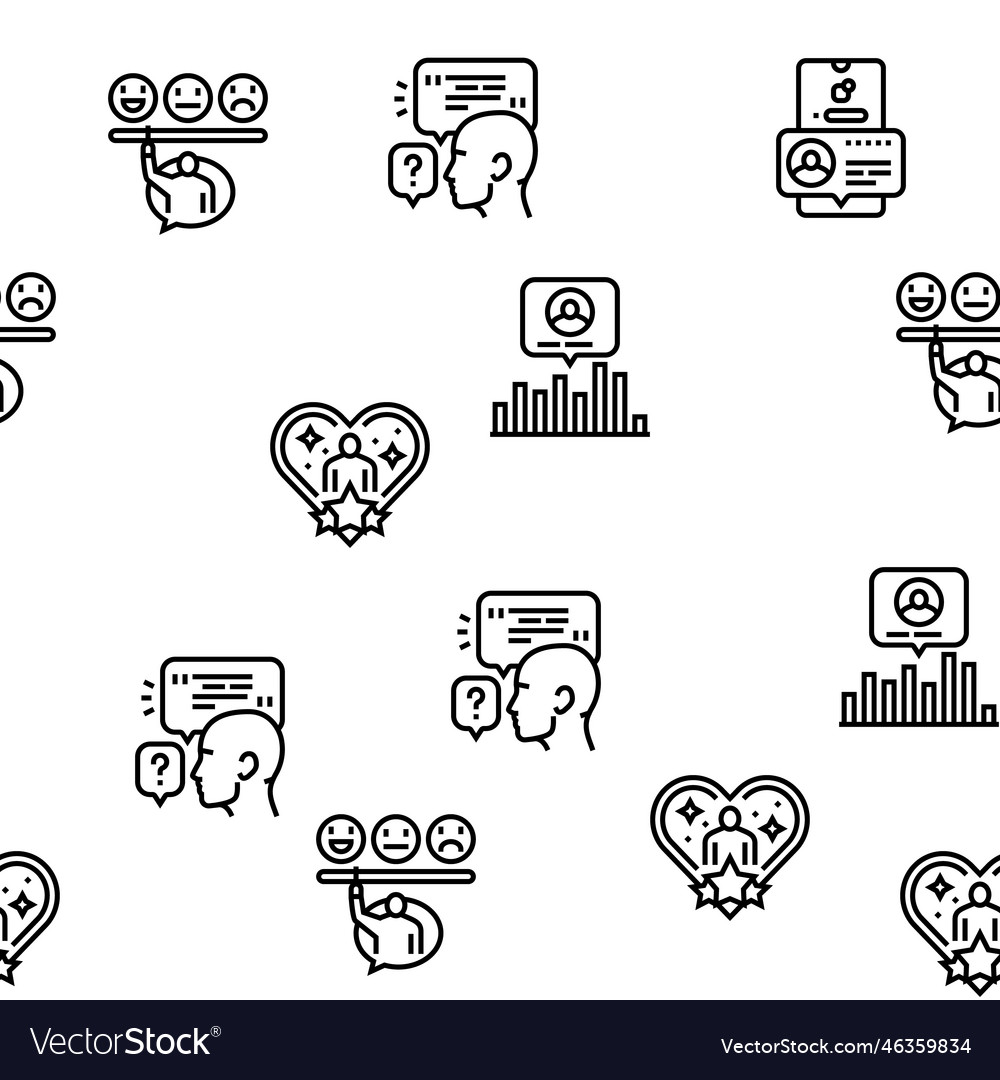 Testimonial customer review seamless vector image Testimonial customer review seamless