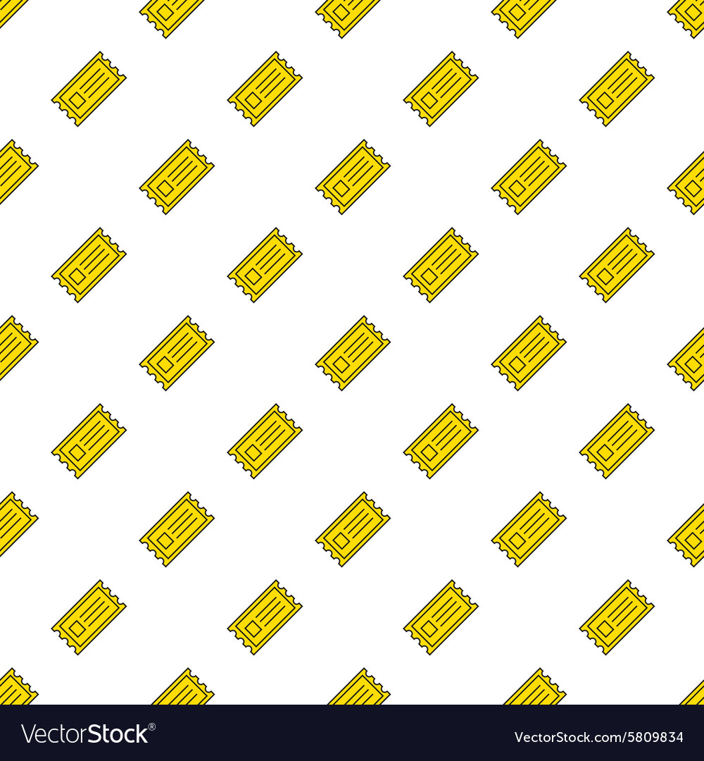 Yellow cinema tickets seamless pattern