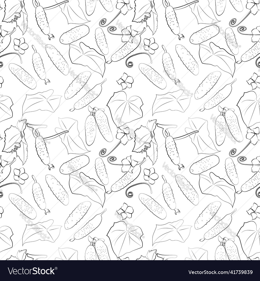 A set of seamless background line art style