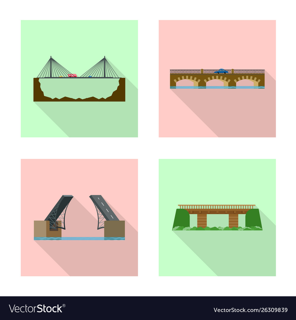 Bridgework and bridge Royalty Free Vector Image