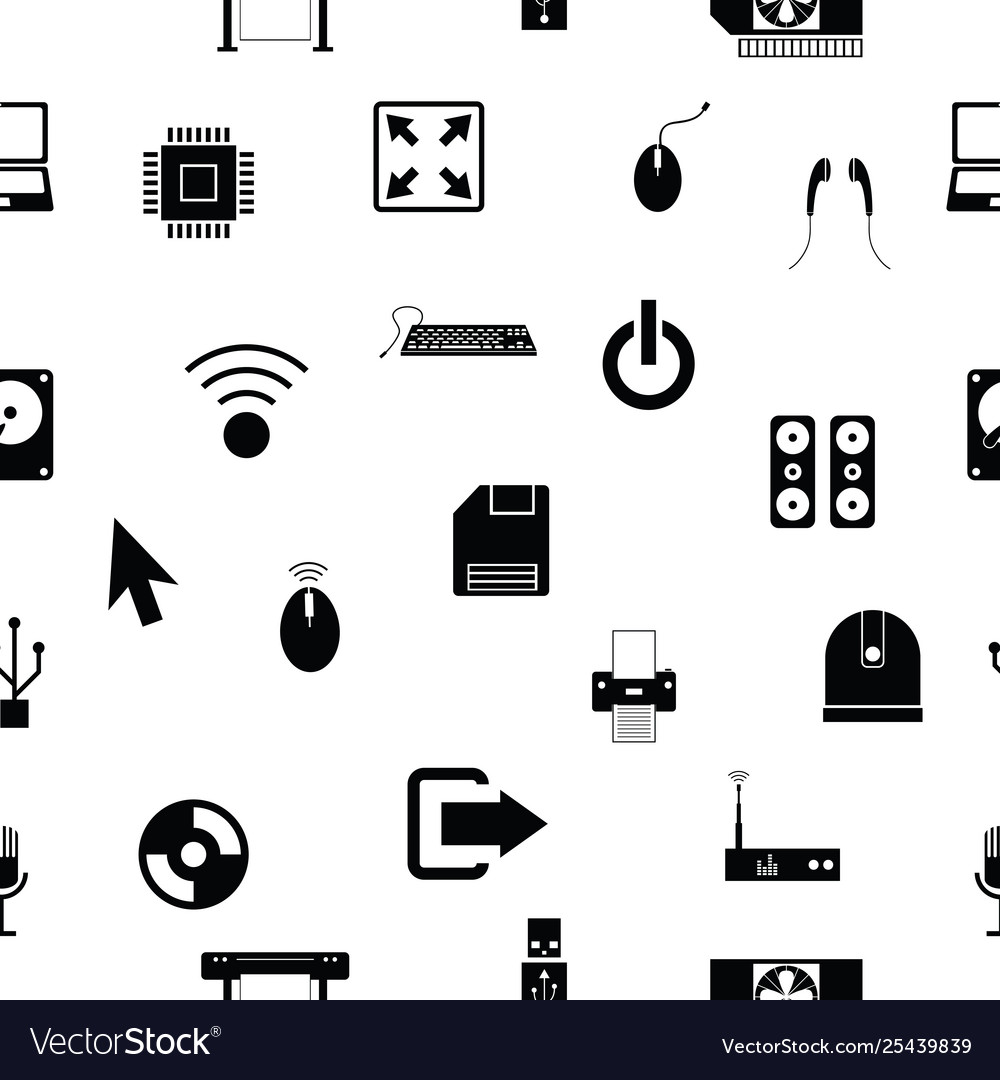Computer seamless pattern background icon