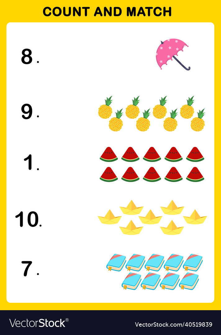 Count and match vector image Count and match