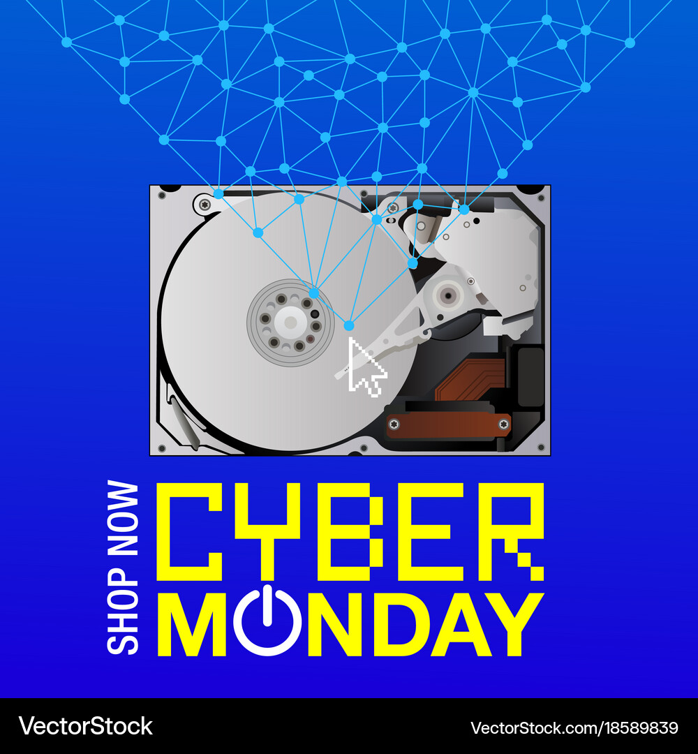 Cyber Monday Sale Banner Royalty Free Vector Image