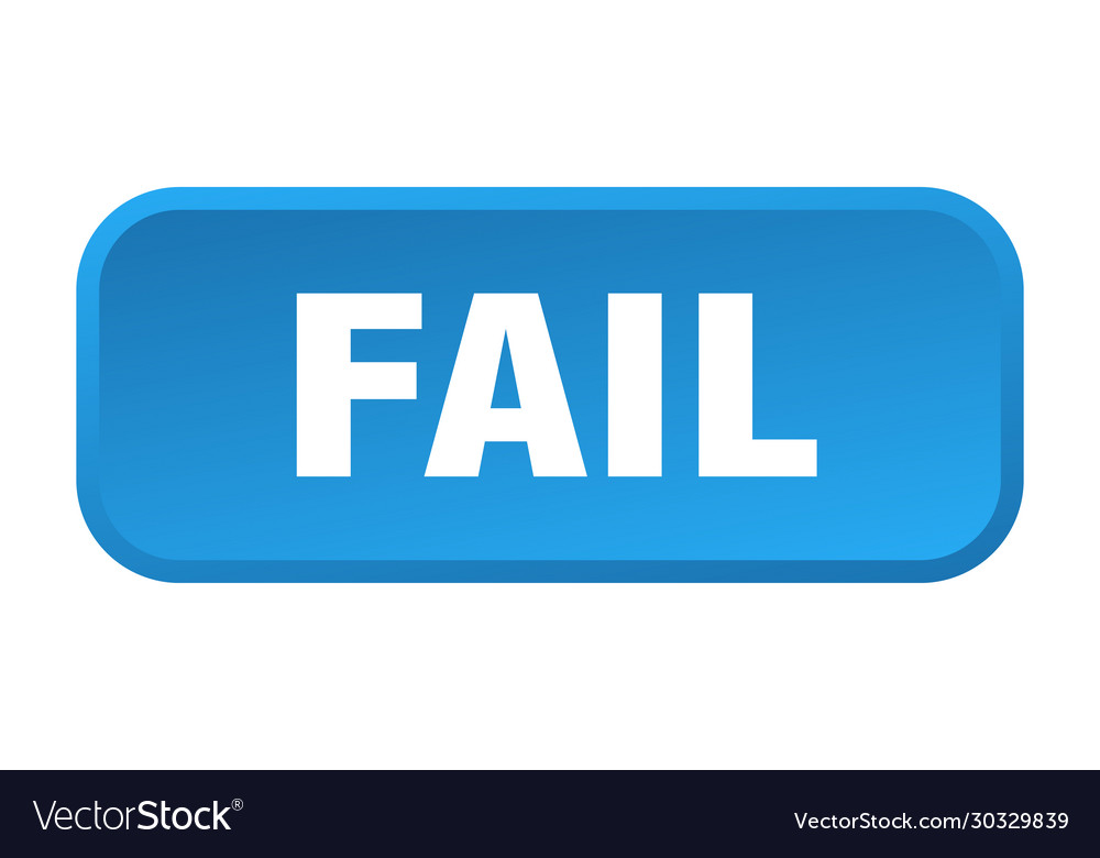 Fail button square 3d push