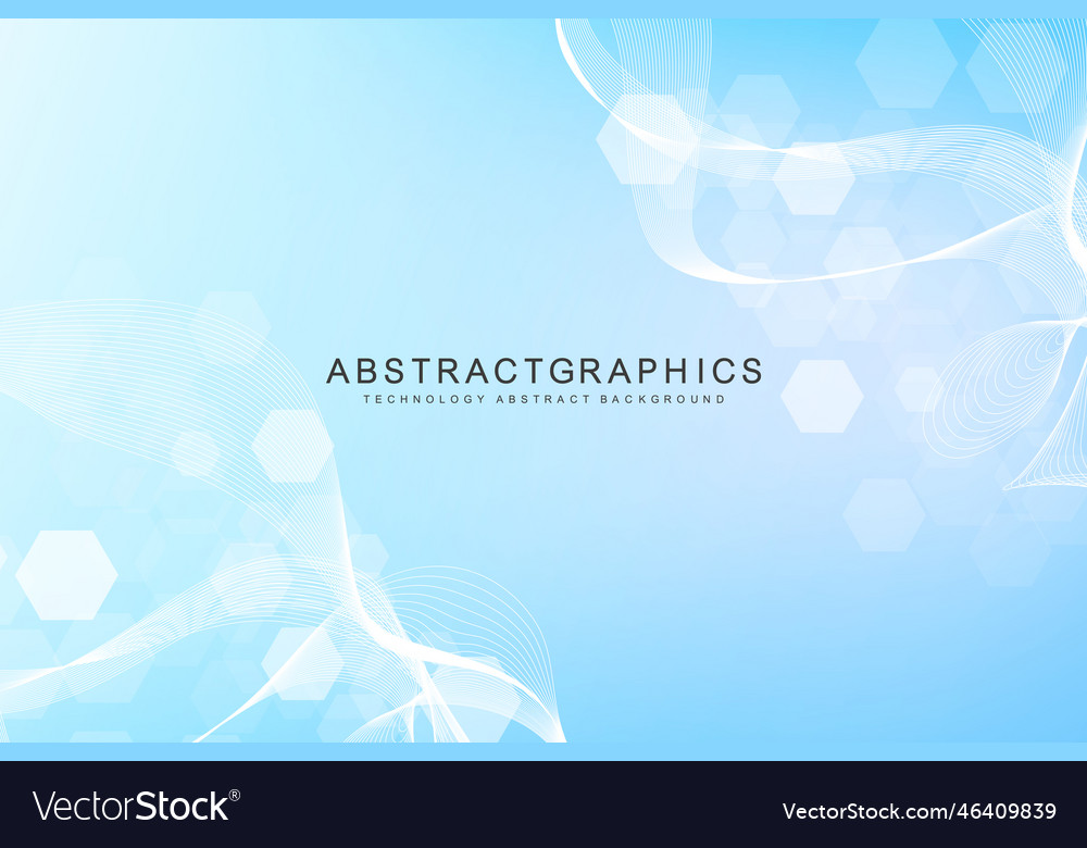 Modern abstract molecules structure for science vector image Modern abstract molecules structure for science