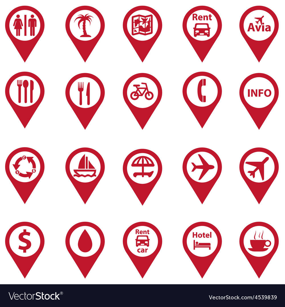 Set of navigation icons