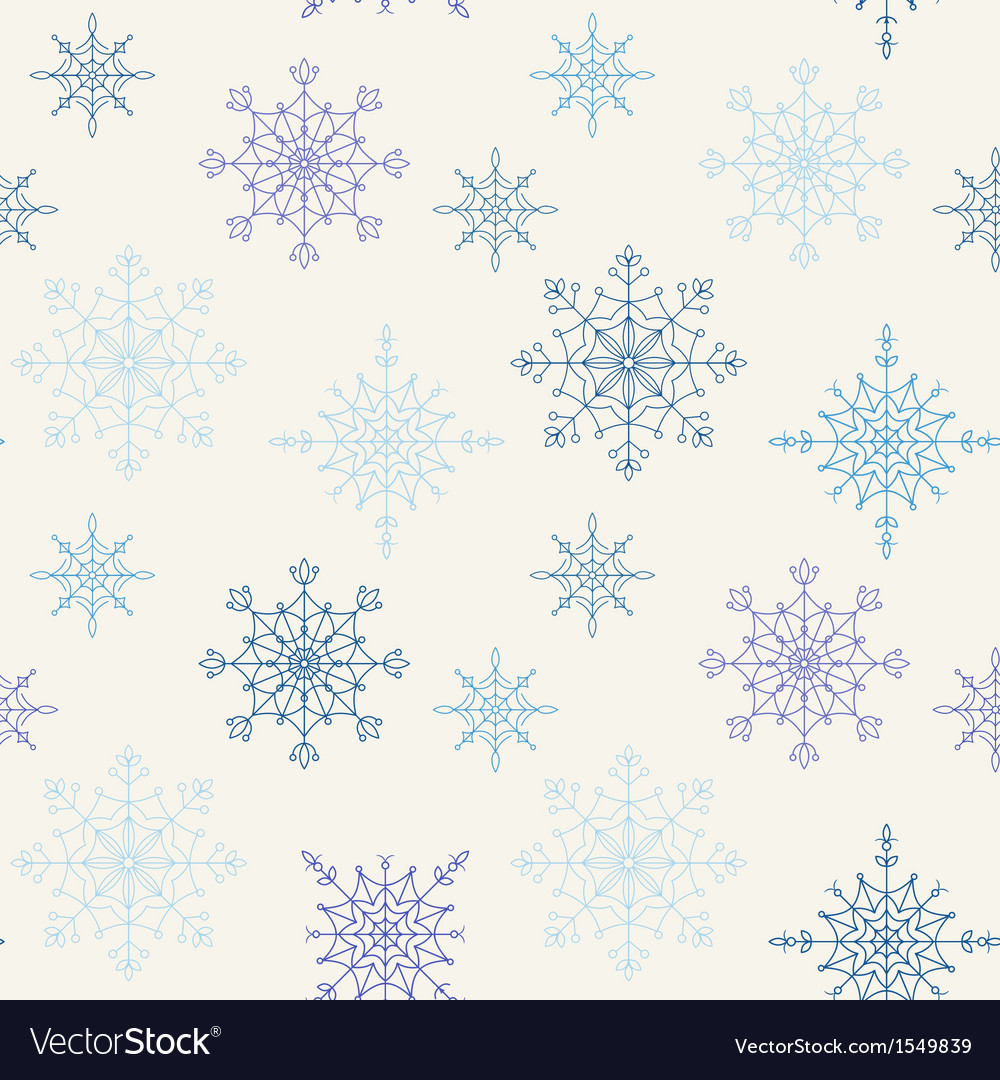 Snowflake Winter Seamless Pattern