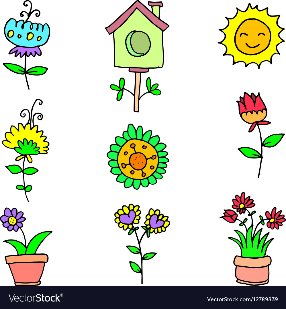Spring object doodles