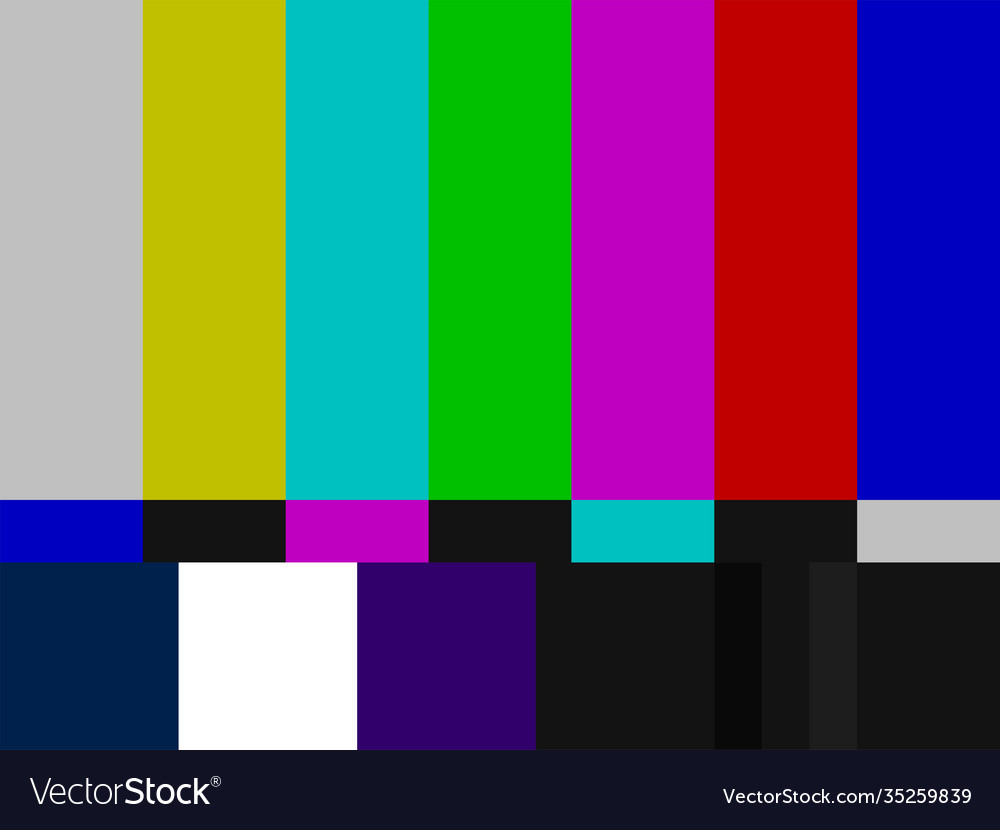 Test pattern ntsc card Royalty Free Vector Image