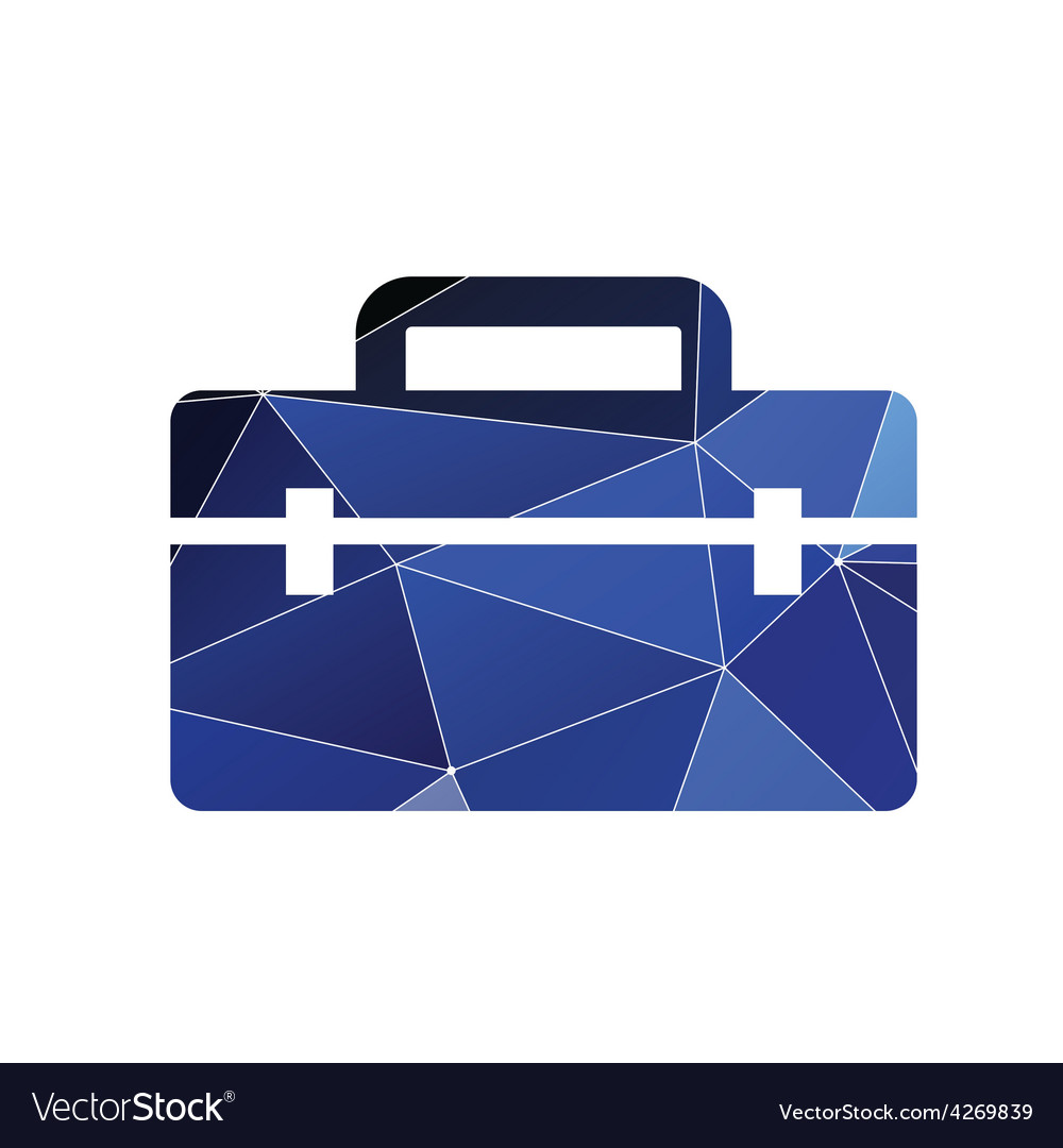 Tools box icon abstract triangle
