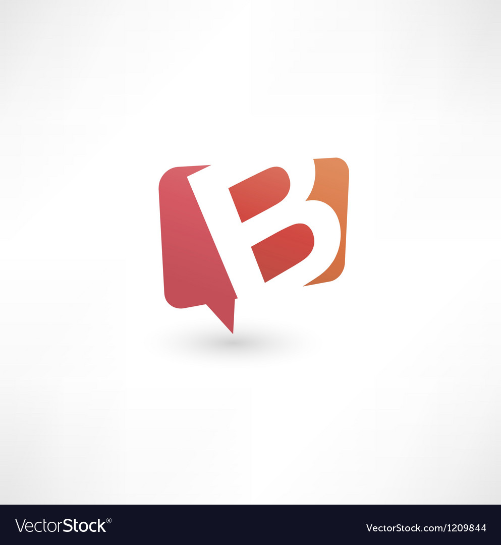 Abstract Bubble Icon Based On Letter B Royalty Free Vector